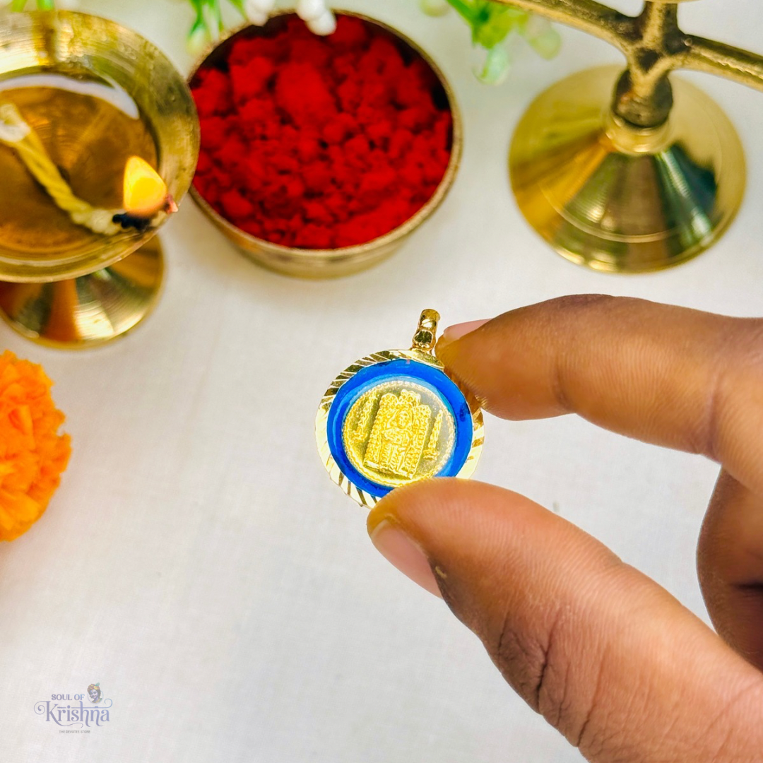 PANCHALOHA GURUVAYURAPPA LOCKET BLUE