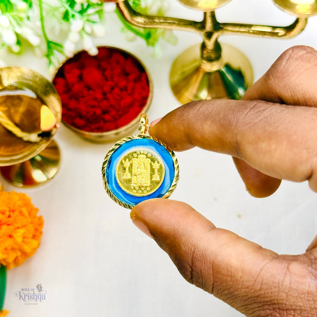 PANCHALOHA GURUVAYURAPPA LOCKET BLUE