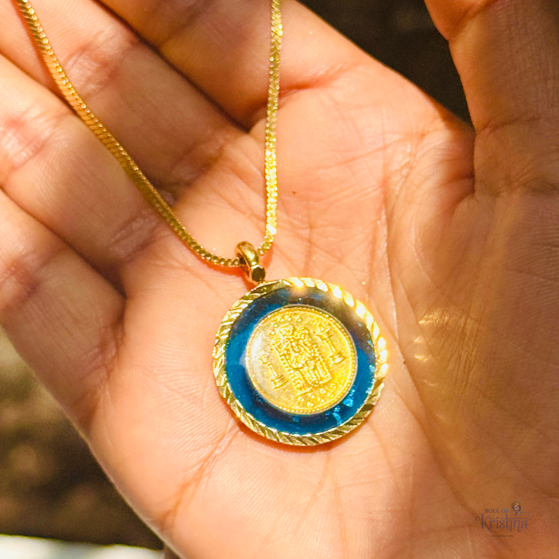 PANCHALOHA GURUVAYURAPPA LOCKET BLUE